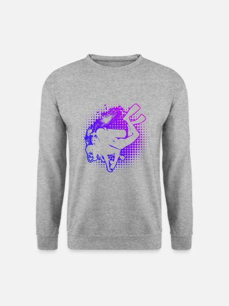 Herren Diver Free Dive Scuba Diver Diving - Unisex Pullover - Weißgrau meliert