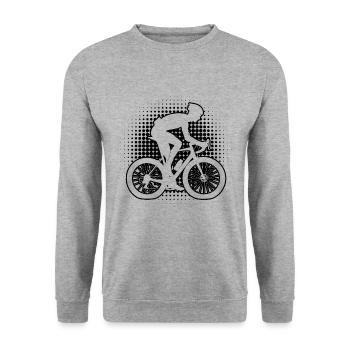 Cycliste de route Vélo de route Vélo de route Vélo de route - Sweat-shirt Unisexe - gris chiné - Devant - Alina (178cm) & Michal (187cm)