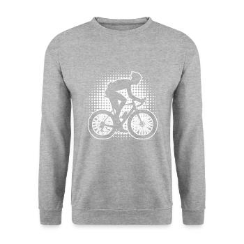 Road Cyclist Road Bike Road Bike Road Cycling - Unisex Sweatshirt - salt & pepper - Front - Alina (178cm) & Michal (187cm)