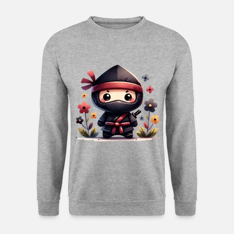 Ninja - Unisex Pullover - Weißgrau meliert