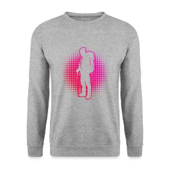 Grimpeurs Escalade Homme Bloc - Sweat-shirt Unisexe - gris chiné - Devant - Alina (178cm) & Michal (187cm)