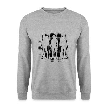Grimpeur Bloc Bloc Hommes Escalade - Sweat-shirt Unisexe - gris chiné - Devant - Alina (178cm) & Michal (187cm)