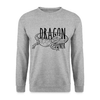 Bearded Dragon Owner Reptile Keeper T-Shirt - Unisex Sweatshirt - salt & pepper - Front - Alina (178cm) & Michal (187cm)