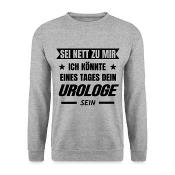 Urologe Mediziner Urologie - Unisex Pullover - Weißgrau meliert - Vorne - Alina (178cm) & Michal (187cm)