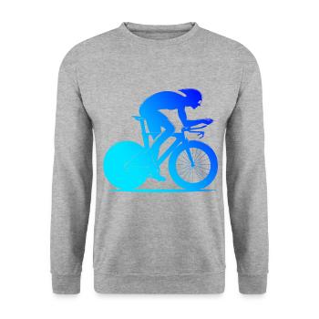 Road Cyclist Road Cycling Road Bike Road Bike - Unisex Sweatshirt - salt & pepper - Front - Alina (178cm) & Michal (187cm)