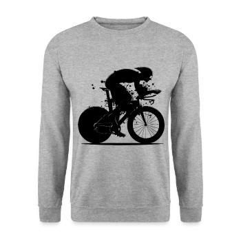 Vélo de route Vélo de route pour femmes Vélo de route Vélo de route - Sweat-shirt Unisexe - gris chiné - Devant - Alina (178cm) & Michal (187cm)