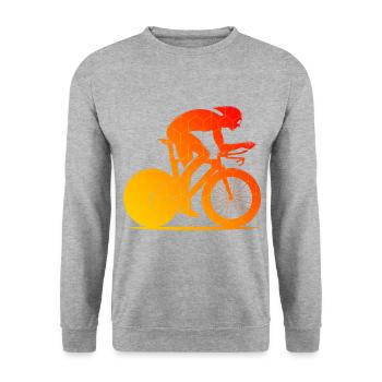 Vélo de route femme homme Cyclisme sur route Cyclisme sur route - Sweat-shirt Unisexe - gris chiné - Devant - Alina (178cm) & Michal (187cm)