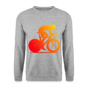 Road Cycling Men Women Road Cyclists Road Cycling - Unisex Sweatshirt - salt & pepper - Front - Alina (178cm) & Michal (187cm)