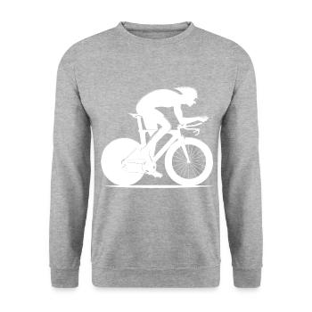 Vélo de route pour hommes Vélo de route Vélo de route Vélo de route - Sweat-shirt Unisexe - gris chiné - Devant - Alina (178cm) & Michal (187cm)