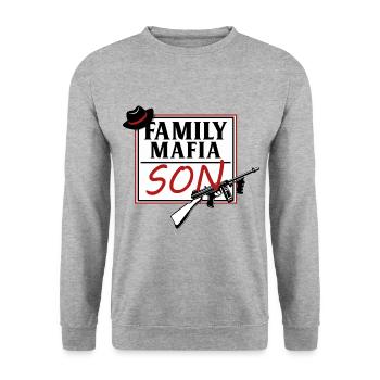 Fils de la famille mafia - Sweat-shirt Unisexe - gris chiné - Devant - Alina (178cm) & Michal (187cm)