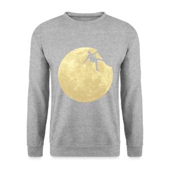 Alpinisme cool escalade escalade au clair de lune - Sweat-shirt Unisexe - gris chiné - Devant - Alina (178cm) & Michal (187cm)