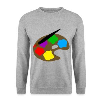 80 Paint Colors Artboard - Unisex Sweatshirt - salt & pepper - Front - Alina (178cm) & Michal (187cm)
