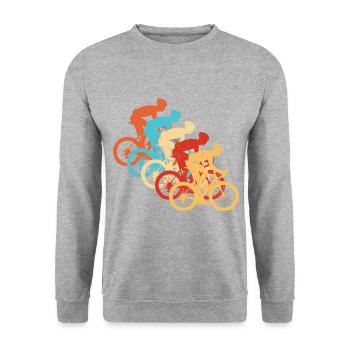 Cyclisme de route pour hommes Vélo de route pour femmes Vélo de route - Sweat-shirt Unisexe - gris chiné - Devant - Alina (178cm) & Michal (187cm)