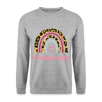 Chiropraticien Physiothérapeute Cœur I Cadeau - Sweat-shirt Unisexe - gris chiné - Devant - Alina (178cm) & Michal (187cm)