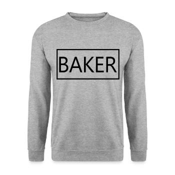 Baker Proud Graduated Baking Pastry Student - Unisex Sweatshirt - salt & pepper - Front - Alina (178cm) & Michal (187cm)