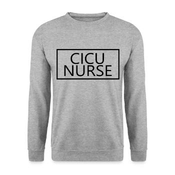 2023 Fier cadeau infirmier Hommes et femmes - Sweat-shirt Unisexe - gris chiné - Devant - Alina (178cm) & Michal (187cm)