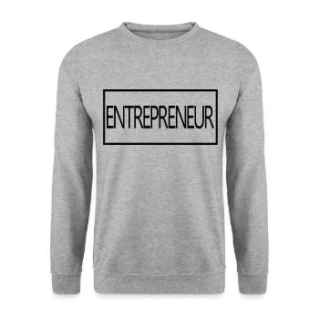 Entrepreneur Proud Graduated Entrepreneur Gift - Unisex Sweatshirt - salt & pepper - Front - Alina (178cm) & Michal (187cm)