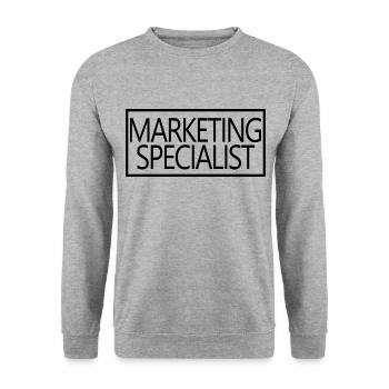 Spécialiste du marketing Fier spécialiste du marketing diplômé - Sweat-shirt Unisexe - gris chiné - Devant - Alina (178cm) & Michal (187cm)