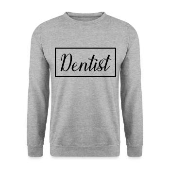 Dentiste Fier diplômé en médecine dentaire - Sweat-shirt Unisexe - gris chiné - Devant - Alina (178cm) & Michal (187cm)