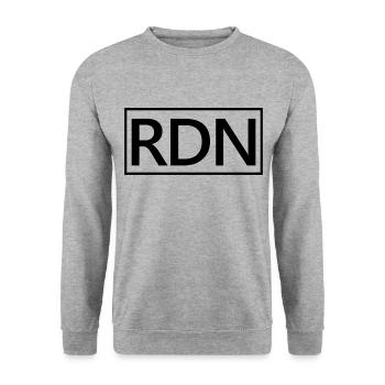 RDN fier diététiste nutritionniste - Sweat-shirt Unisexe - gris chiné - Devant - Alina (178cm) & Michal (187cm)
