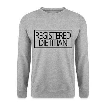 Registrierter Ernährungsberater Stolzer diplomierter Ernährungsberater - Unisex Pullover - Weißgrau meliert - Vorne - Alina (178cm) & Michal (187cm)