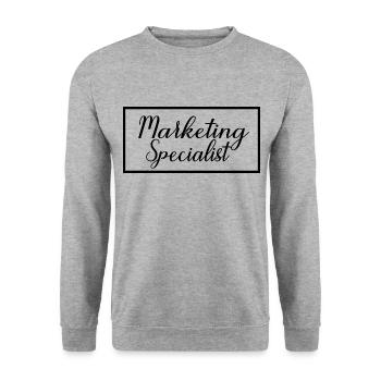Spécialiste du marketing Fier spécialiste du marketing diplômé - Sweat-shirt Unisexe - gris chiné - Devant - Alina (178cm) & Michal (187cm)