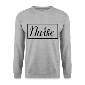 Cadeau d’une étudiante diplômée en sciences infirmières fière - Sweat-shirt Unisexe - gris chiné - Devant - Alina (178cm) & Michal (187cm)