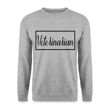 Veterinarian Proud Graduated Veterinary Student - Unisex Sweatshirt - salt & pepper - Front - Alina (178cm) & Michal (187cm)