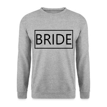 Bride Matching Couple Engagement Wedding Honeymoon - Unisex Sweatshirt - salt & pepper - Front - Alina (178cm) & Michal (187cm)