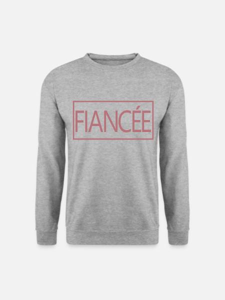 Fiancée Matching Engagement Wedding Honeymoon - Unisex Sweatshirt - salt & pepper