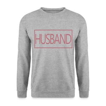 Husband Matching Engagement Wedding Honeymoon - Unisex Sweatshirt - salt & pepper - Front - Alina (178cm) & Michal (187cm)