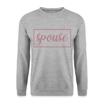 Spouse Matching Couple Men & Women Wedding Day - Unisex Sweatshirt - salt & pepper - Front - Alina (178cm) & Michal (187cm)