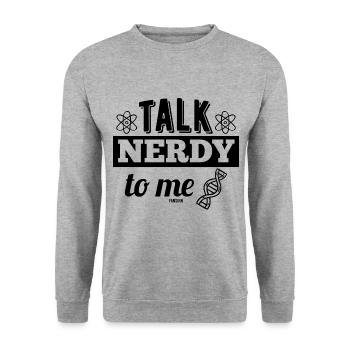 Chemistry Science Biology Laboratory - Unisex Sweatshirt - salt & pepper - Front - Alina (178cm) & Michal (187cm)