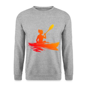Canoë-kayak Homme Kayak Kayak Kayak Femme - Sweat-shirt Unisexe - gris chiné - Devant - Alina (178cm) & Michal (187cm)