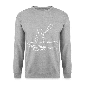 Kayak Femme Kayak Kayak Homme Canoë Kayak - Sweat-shirt Unisexe - gris chiné - Devant - Alina (178cm) & Michal (187cm)