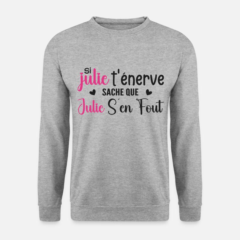 Julie - Unisex Pullover - Weißgrau meliert