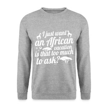 Africa Giraffe Africa Tour Safari Wilderness - Sweat-shirt Unisexe - gris chiné - Devant - Alina (178cm) & Michal (187cm)