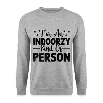 Je suis une personne d’intérieur Dictons pour - Sweat-shirt Unisexe - gris chiné - Devant - Alina (178cm) & Michal (187cm)