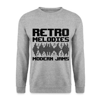 Chiptune Music Lover Groove to the Bleeps and Bloo - Unisex Sweatshirt - salt & pepper - Front - Alina (178cm) & Michal (187cm)