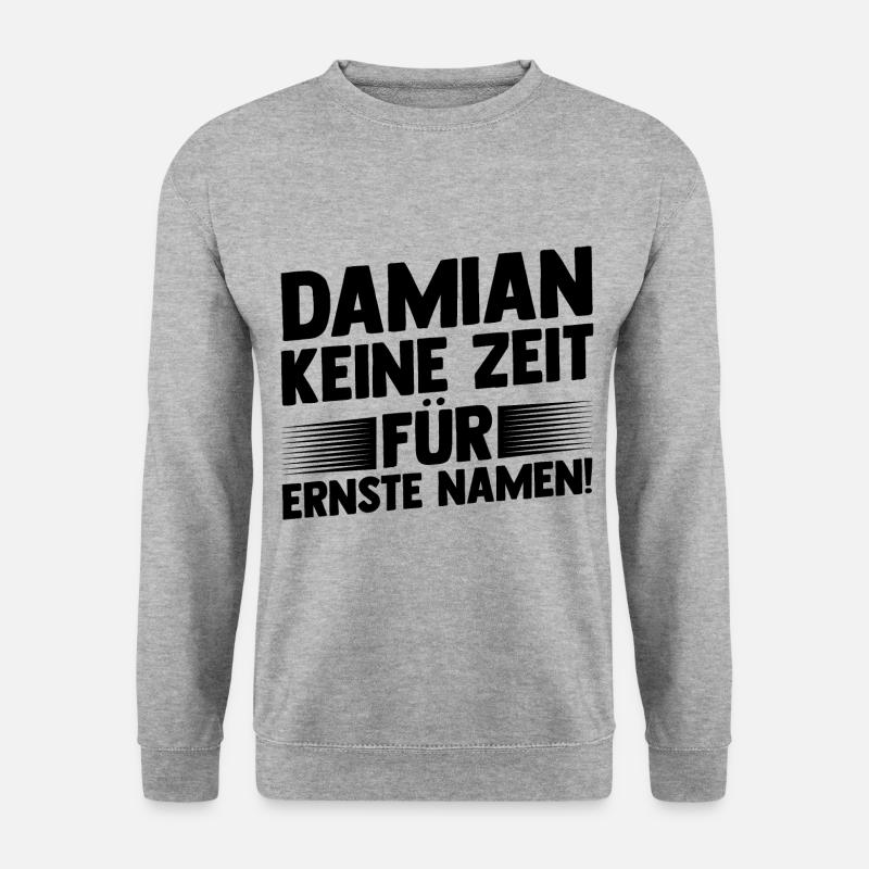 Vorname Damian - Unisex Pullover - Weißgrau meliert