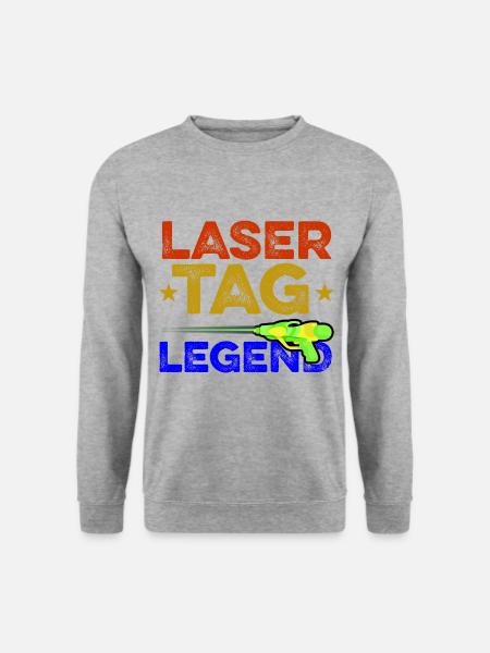 Most Valuable Lasertag Legend Lasergame Lasertag P - Unisex Pullover - Weißgrau meliert