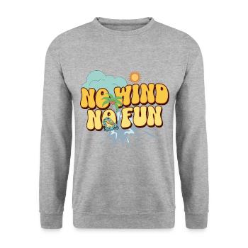 Kitesurf Kitesurfer Kiteboard - Unisex Pullover - Weißgrau meliert - Vorne - Alina (178cm) & Michal (187cm)