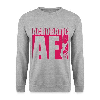 Acrobatic Af Gymnast Gymnastics Acrobat Acrobatics - Unisex Pullover - Weißgrau meliert - Vorne - Alina (178cm) & Michal (187cm)