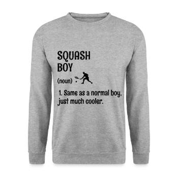 Squash Boy Squash Joueur de tennis Raquetball Sports - Sweat-shirt Unisexe - gris chiné - Devant - Alina (178cm) & Michal (187cm)