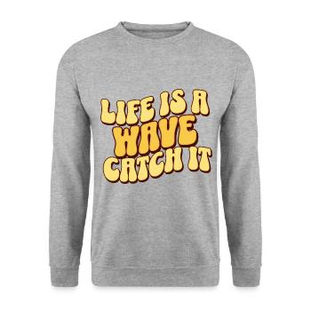 Kitesurf Kitesurfer Kiteboard - Sweat-shirt Unisexe - gris chiné - Devant - Alina (178cm) & Michal (187cm)