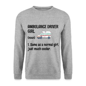Ambulancier Chauffeur Fille Identique À Une Fille Normale EMS Pa - Sweat-shirt Unisexe - gris chiné - Devant - Alina (178cm) & Michal (187cm)