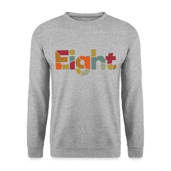Eight - 8 Years Old Birthday, 8 Year Anniversary - Unisex Sweatshirt - salt & pepper - Front - Alina (178cm) & Michal (187cm)