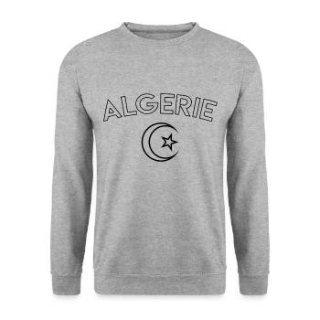 Algeria - Unisex Sweatshirt - salt & pepper - Front - Alina (178cm) & Michal (187cm)