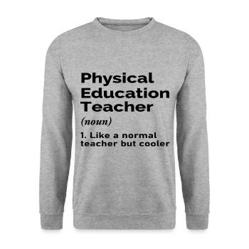 Physical Education Teacher Definition Teaching - Unisex Pullover - Weißgrau meliert - Vorne - Alina (178cm) & Michal (187cm)