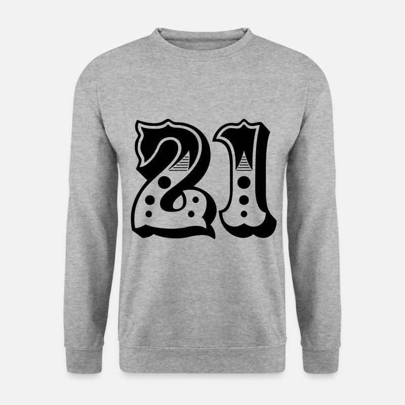 21 - Number - Number - Unisex Sweatshirt - salt & pepper